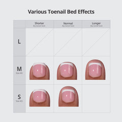 btartboxnails xcoattips 6 sizes toe tips pink gel kit for perfect fit