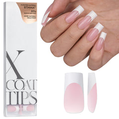 BTArtboxnails XCOATTIPS white French tip nails with precise edges for quick salon-style manicure