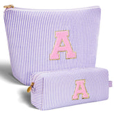 Btffitting makeup bag set in lavender main bag keeps cosmetics organized for travel and daily use