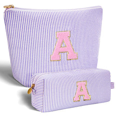 Btffitting makeup bag set in lavender main bag keeps cosmetics organized for travel and daily use