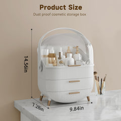 BTGGG makeup organizer vanity drawer open shows organized compartments and quick access.
