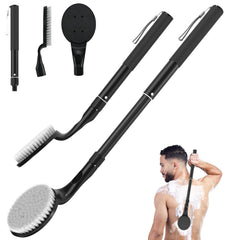 BTideas back scrubber anti-slip handle for secure grip during shower cleansing
