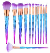 BTYMS 12-piece face brush image with soft nylon bristles for smooth powder application