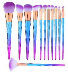 BTYMS 12-piece face brush image with soft nylon bristles for smooth powder application