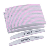 BTYMS double-sided emery boards 100/180 grit for versatile shaping of natural nails and enhancements