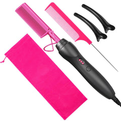 BudiGl hot comb ceramic inner surface for quick, even heat and smooth results