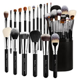 Bueart Design holder case closeup demonstrates organized storage for travel-ready makeup routines.