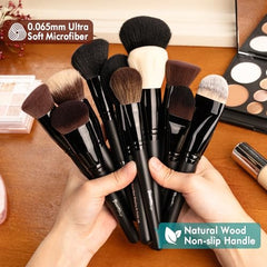 Bueart Design labeled handles show exact brush use for faster, accurate results