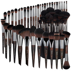 Bueart Design 38Pcs brush set laid out for full-face makeup application and professional blending.