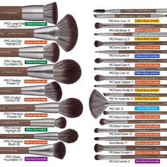 Bueart Design labeled brushes simplify routines with clear labeling.