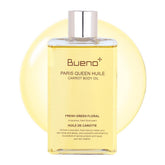 Bueno+ Paris Queen Huile carrot bottle front shows premium hydrating oil