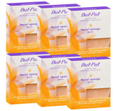 Buf-Puf Gentle Facial Sponge pack of six for daily cleansing and exfoliation.