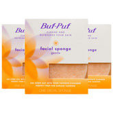 Buf-Puf Gentle Facial Sponge close-up shows soft texture for gentle cleansing.