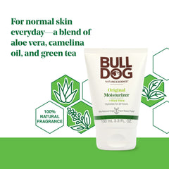 Bulldog face-care routine apply moisturizer smoothly after cleansing