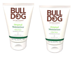 Bulldog Original Moisturizer tube close-up for quick, non-greasy hydration.
