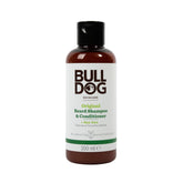 Bulldog original bottle showing 2-in-1 beard shampoo and conditioner for grooming
