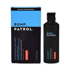 Bump Patrol maximum-strength bottle shown for post-shave care