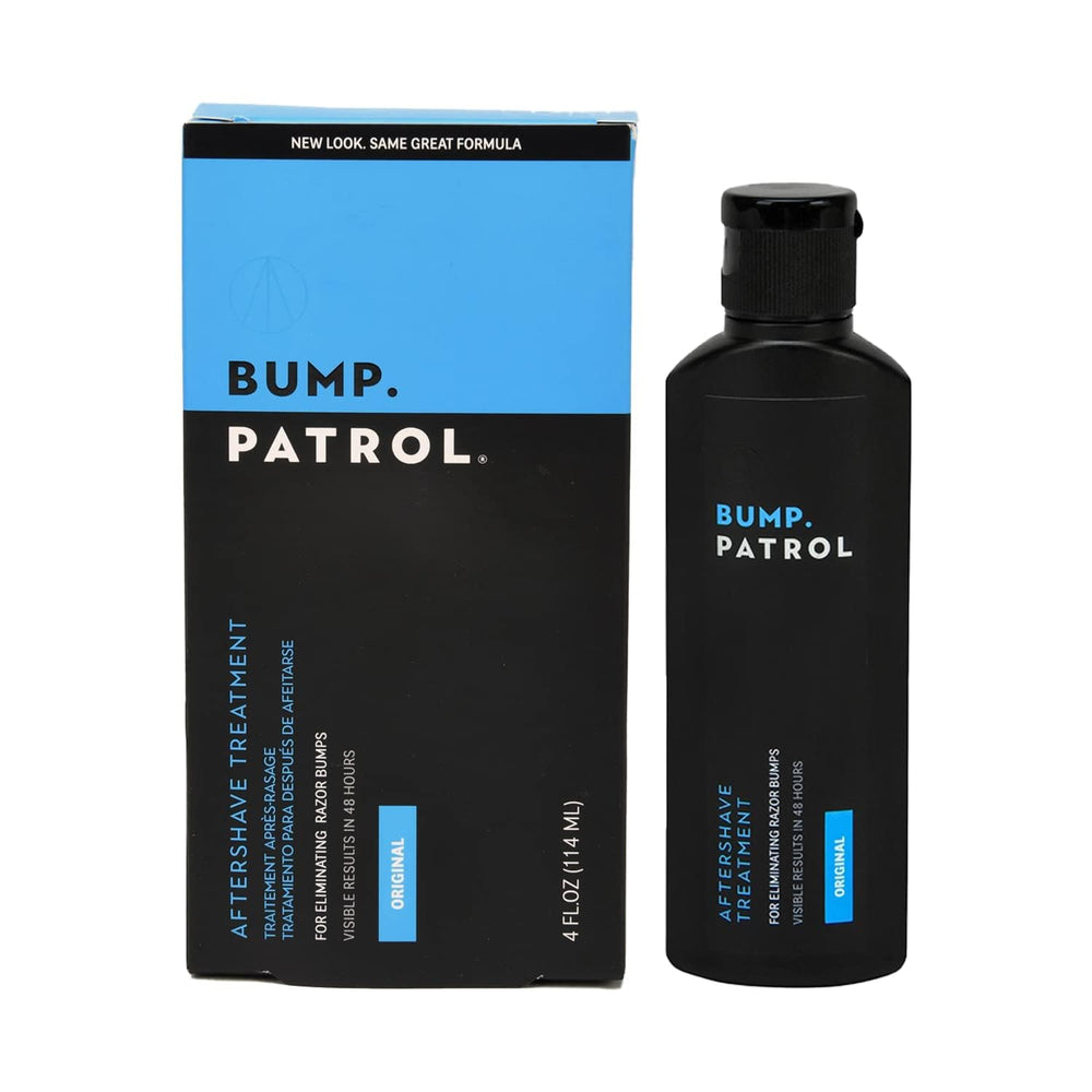 Bump Patrol Original Formula bottle front, highlighting post-shave bump relief potential.