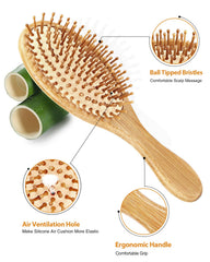 BUNDLEPRO hair brush air cushion detail showing elastic scalp contact