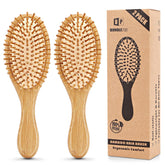 BUNDLEPRO Pack2 hair brush oval front view for gentle detangling and scalp massage
