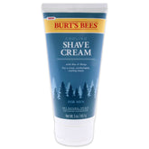 Burts Bees cooling shave cream close-up lather for a close, comfortable shave.