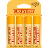 Burt's Bees front packaging showing original beeswax and peppermint benefits