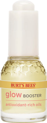 Burt's Bees Glow Booster serum bottle for radiant, hydrated skin.