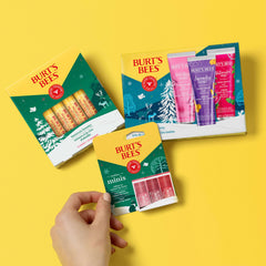 Burt's Bees Hand Cream Trio holiday packaging for gift-ready presentation.