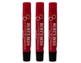 Burt's Bees Lip Shimmer Rhubarb tube shows sheer color and glossy shine.