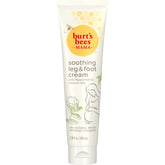 Burt's Bees Mama Bee leg-foot cream jar close-up showing cooling relief