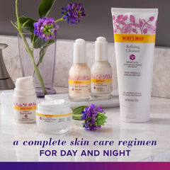 Creamy texture of Burt's Bees Renewal Eye Cream ready for gentle application.