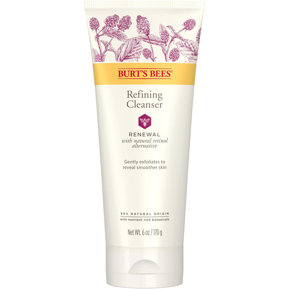 Burt's Bees Renewal Refining Cleanser bottle for gentle daily cleansing.