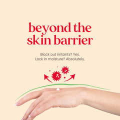 Burt's Bees calming day lotion being spread on skin for quick absorption.