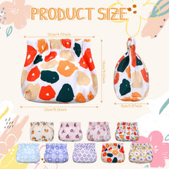 Buryeah mini makeup bag polka-dot pattern lightweight storage for small items.
