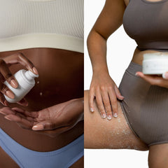 Bushbalm Bermuda dark spot scrub tub shows gentle exfoliation for smoother skin texture.