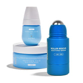 Bushbalm Roller Rescue rollerball close-up delivering cooling relief after hair removal.