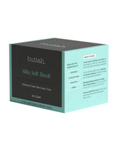 Buttah Skin disposable towels 50-count pack closeup showing durable cleansing texture