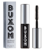 BUXOM Lash Volumizing Mascara wand closeup showing dense bristles for dramatic definition.
