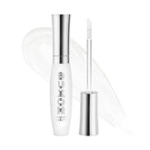 Buxom Plump Shot bottle close-up shows chrome shimmer for a glossy, fuller-looking lip.
