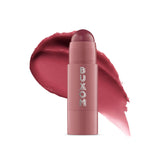 BUXOM Dolly Fever lip balm swatch reveals a custom shade with hydrating shine.