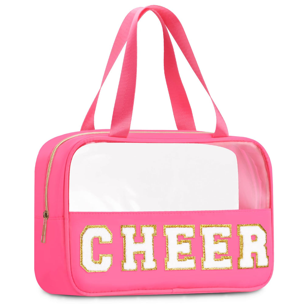 BuyCard Cheer Chenille Letter Bag front view highlights bold CHEER lettering and vibrant color for team gear.