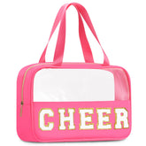 BuyCard Cheer Chenille Letter Bag front view highlights bold CHEER lettering and vibrant color for team gear.