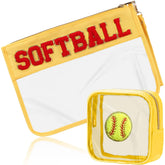 BuyCard softball gifts makeup bag patch design, ideal for gifting and everyday organization.