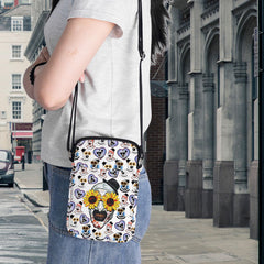 BWWKTOP Horror Clown Crossbody Bag back pocket view shows organized storage potential