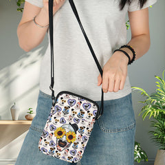 BWWKTOP Horror Clown Crossbody Bag side view highlights compact size for easy transport