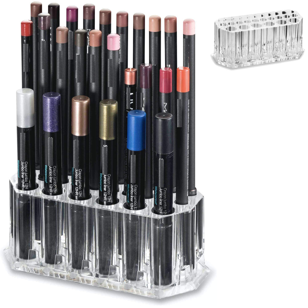 BY ALEGORY acrylic eyeliner organizer close-up highlights crystal-clear organization.