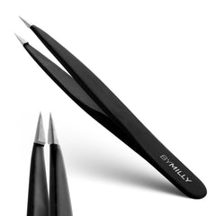 By MILLY pointed tweezers high-carbon steel close-up showing durable precision