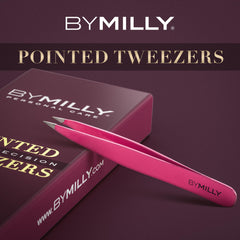 By MILLY pointed tweezers precision tip alignment for consistent plucking