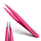 By MILLY pointed tweezers tip close-up for precise root hair grabbing