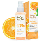 By Nature Vitamin C + Collagen Serum bottle closeup for radiant skin prep.